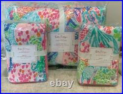Pottery Barn Kids Lilly Pulitzer MERMAID cove FULL QUEEN comforter quilt 2 shams