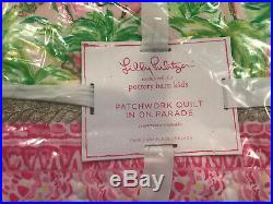 Pottery Barn Kids Lilly Pulitzer On Parade Quilt Twin Multi NEW