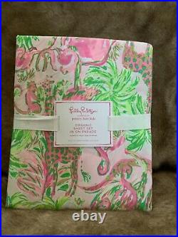 Pottery Barn Kids Lilly Pulitzer Organic Full Sheet Set In On Parade NWT