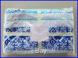 Pottery Barn Kids Lilly Pulitzer Print Floral Patchwork Quilt Toddler Blue #3089