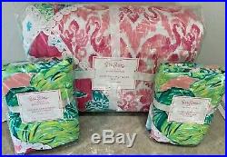 Pottery Barn Kids Lilly Pulitzer party patchwork FULL QUEEN quilt 2 shams
