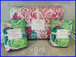 Pottery Barn Kids Lilly Pulitzer party patchwork FULL QUEEN quilt 2 shams