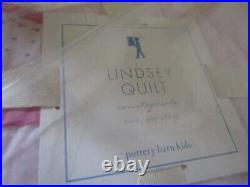 Pottery Barn Kids Lindsey butterfly quilt twin pink New