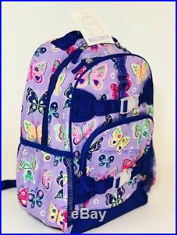 Pottery Barn Kids Mackenzie Backpack Purple Butterfly Large Girl Lunch Bookbag 5