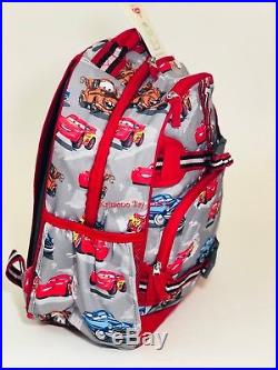 Pottery Barn Kids Mackenzie Large Backpack Gray Red Car Boys Bookbag Disney New