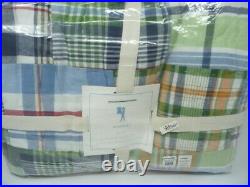Pottery Barn Kids Madras Plaid Quilt Full Queen