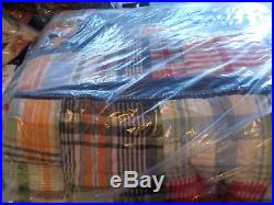 Pottery Barn Kids Madras full queen quilt multi New wo tag