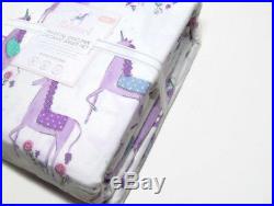 Pottery Barn Kids Magical Unicorn Organic Cotton Flannel Twin Sheet Set New