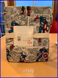 Pottery Barn Kids- Marvel Captain America Twin Sheet Set- New