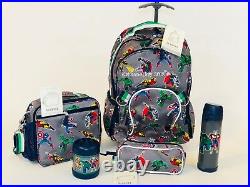 Pottery Barn Kids Marvel Rolling Backpack Boys Bookbag Superhero Avengers New