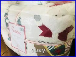 Pottery Barn Kids Merry Santa Full Queen Quilt Bedding New Comforter Christmas