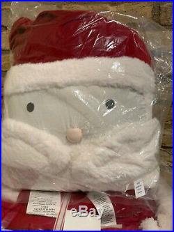 Pottery Barn Kids Merry Santa Full Queen Quilt Standard Shams Pillow Christmas