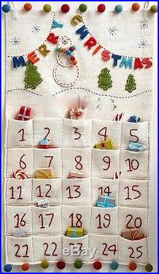 Pottery Barn Kids Merry and Bright ADVENT Countdown Calendar Christmas Dec NEW