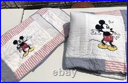 Pottery Barn Kids Mickey Mouse Quilt/Shams Full/Queen