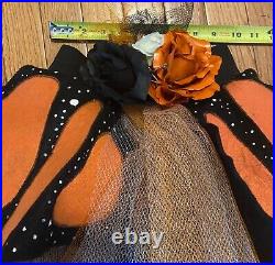 Pottery Barn Kids Monarch Butterfly Tulle Tutu Halloween Costume size 4-6 rare