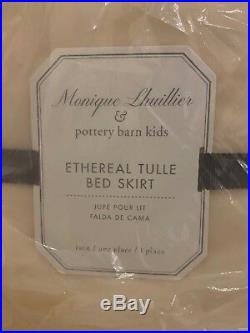 Pottery Barn Kids Monique Lhuillier Ethereal Blush Pink Twin Tulle bed skirt 16