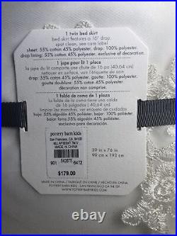 Pottery Barn Kids Monique Lhuillier Lace Applique Twin Bed Skirt Something Blue