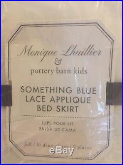 Pottery Barn Kids Monique Lhuillier Something Blue Lace Applique Bed Skirt Full