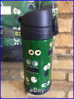 Pottery Barn Kids Monster Eyes Large Backpack Lunch Box Water Bottle School New