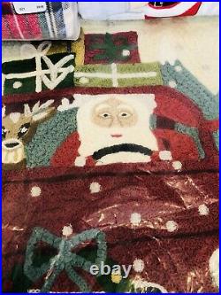 Pottery Barn Kids Morgan Queen Duvet Santa Sheet Set Sham Pillow Christmas Decor