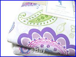 Pottery Barn Kids Multi Color Cotton Floral Paisley Samantha Queen Sheet Set New