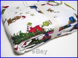 Pottery Barn Kids Multi Color The Grinch And Max Flannel Cotton Twin Duvet Cover