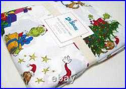 Pottery Barn Kids Multi Color The Grinch And Max Percale Cotton Twin Duvet Cover