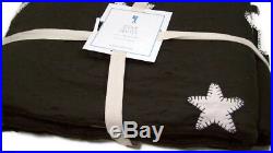 Pottery Barn Kids Multi Colors Brown Ivory Star Stars Cotton Twin Quilt New