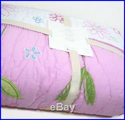 Pottery Barn Kids Multi Colors Daisy Garden Floral Flowers Full Queen Quilt New
