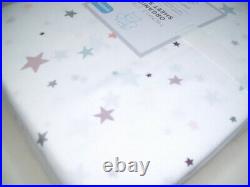 Pottery Barn Kids Multi Colors Organic Cotton Twinkle Star Queen Sheet Set New