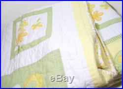 Pottery Barn Kids Multi Colors Yellow Green Spring Butterfly Flower Twin Quilt