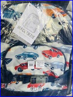 Pottery Barn Kids Muscle Cars Large Backpack Lunch Box Set No Mono Glow N Dark