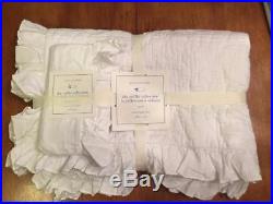 Pottery Barn Kids New The Ruffle Collection Nursery Toddler Quilt & Sham -White