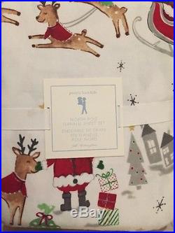 Pottery Barn Kids North Pole Santa Holiday Quilt Std Shams Sheets Christmas Full