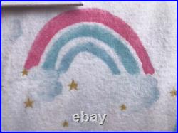 Pottery Barn Kids Organic Rainbow Cloud Flannel Sheet Set Full Brand New Multi