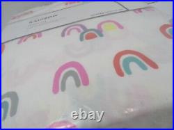 Pottery Barn Kids Organic Rainbow Sheet Set Twin Pink Multi #8943