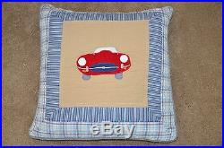 Pottery Barn Kids Outlet Boys Clayton's Cars Full/Queen Quilt and 3 Shams NEW