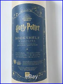 Pottery Barn Kids PB Teen Harry Potter Bookshelf Bookcase Library Wallpaper New