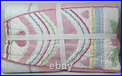Pottery Barn Kids Pacific Surf TWIN Quilt Pink Multi