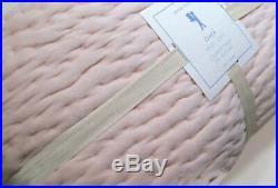 Pottery Barn Kids Pale Pink Blush Clara Velvet Hand Stitched Twin Quilt New
