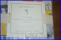 Pottery Barn Kids Parker Construction Trucks Duvet Cover Full Queen & 2 Shams