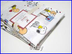Pottery Barn Kids Peanuts Snoopy Valentines Day Cotton Twin Sheet Set New