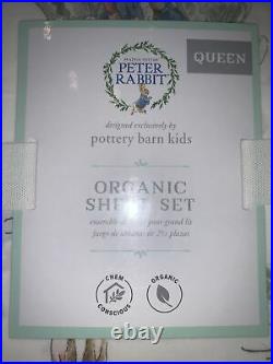 Pottery Barn Kids Peter Rabbit Organic Queen Sheet Set