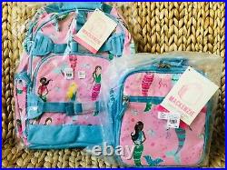 Pottery Barn Kids Pink Mermaid Large Backpack Classic Lunch Box Mackenzie New