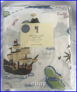 Pottery Barn Kids Pirate Treasure Cove Sheet Set TWIN NWT