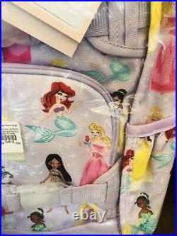 Pottery Barn Kids Princess Disney Large Backpack Lunch Box Water Bottle Lavender