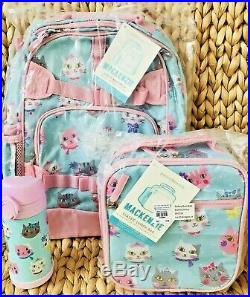 Pottery Barn Kids Princess Kitty Large Backpack Classic Lunchbox Water Bottle