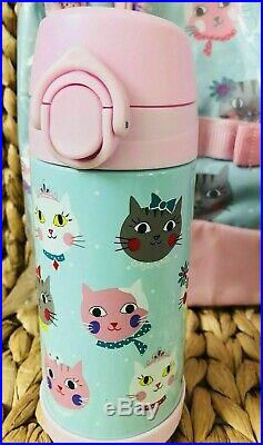 Pottery Barn Kids Princess Kitty Large Backpack Classic Lunchbox Water Bottle