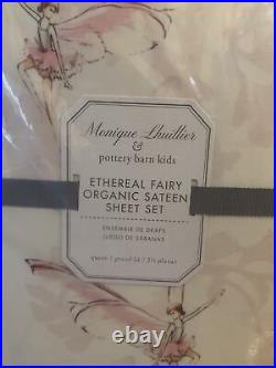 Pottery Barn Kids Queen Monique Lhuillier Ethereal Fairy Sheets Sateen Organic