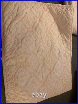 Pottery Barn Kids Queen Pink French Toile EUC Quilt &Shams, Pink Shams, Ruffle